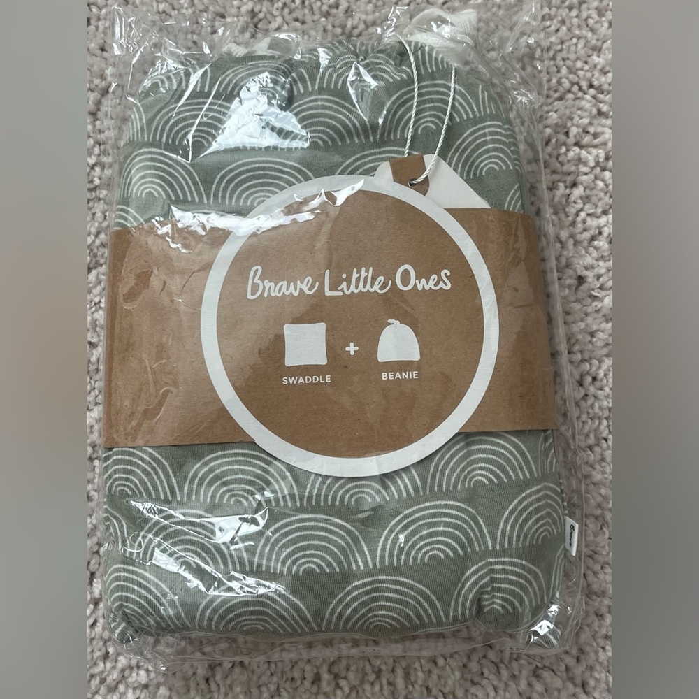 Brave Little Ones Rainbow Stretchy Swaddle Set NWT